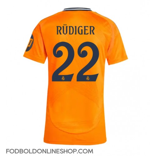 Real Madrid Antonio Rudiger #22 Udebanetrøje Dame 2024-25 Kortærmet